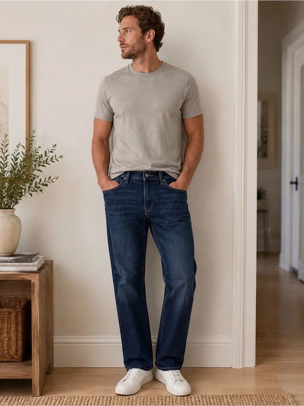 Cinch Men's Straight Jeans in Dark Blue Wash